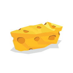 illustration of cheese slice with white background