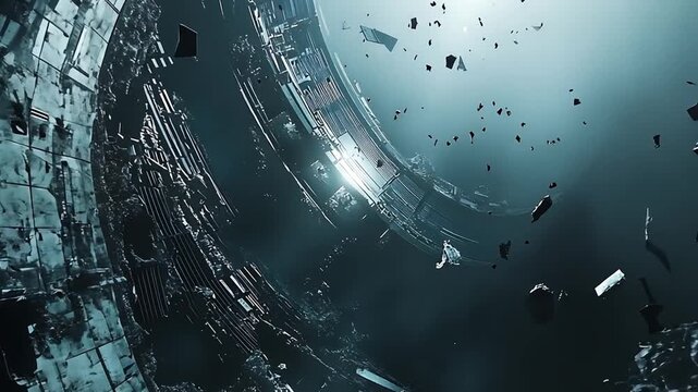Futuristic structure in deep space
