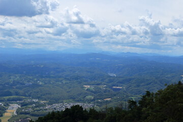 三重県伊賀市　三国越展望台からの眺め