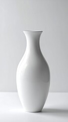White Vase Minimalist Design.