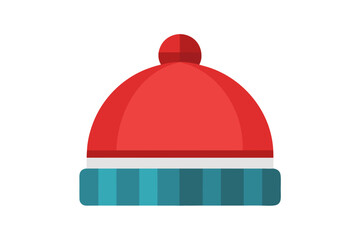 Beanie Winter Hat Flat Vector Icon