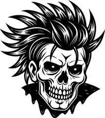 Fototapeta premium skull on a black background