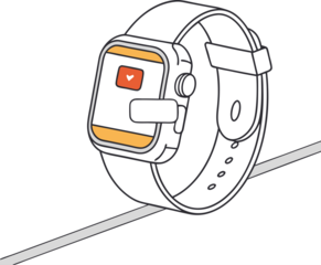 vector illustration of electric watch