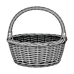 empty wicker basket
