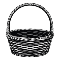 empty wicker basket