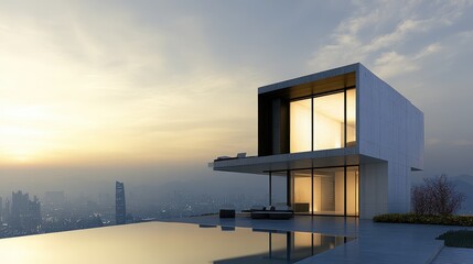 Contemporary Modular Architecture with Structural Glass Facade and Sustainable Urban Integration