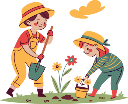 girl with watering can