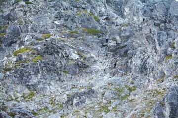 剱岳・早月尾根の山頂直下の岩稜帯