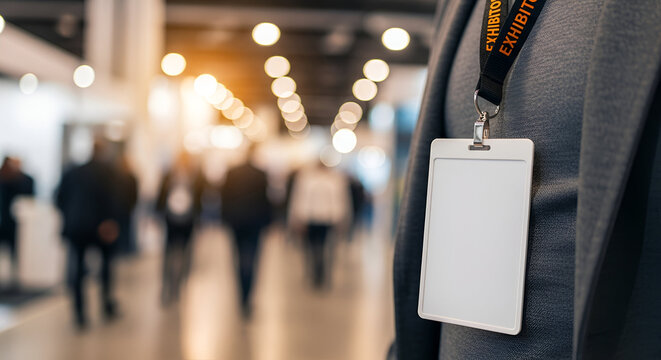 Conference Badge at Exhibition, Blank Space