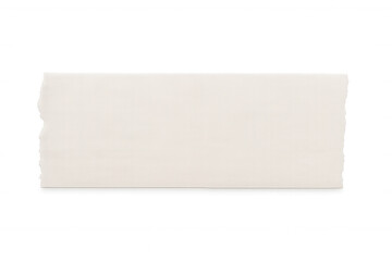 Ragged white paper fragment with torn edge, offering clean copyspace against transparent backdrop for graphic design layouts