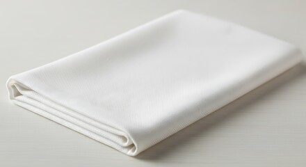 Crisp white folded fabric creating refined texture and seamless feel