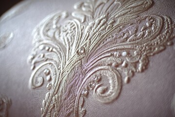 Close-up of intricate, ornate floral pattern