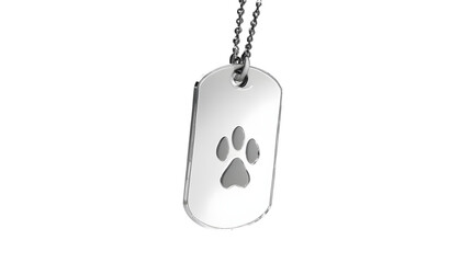 Fototapeta premium A transparent background features a dog tag, representing the significance of Veterans Day and Remembrance Day