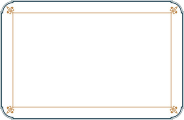 Elegant Blue and Gold Ornate Frame. 906