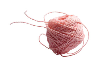A cozy ball of yarn rests on a transparent background, evoking a warm, Hygge autumn atmosphere