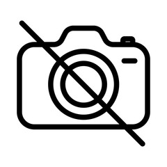 No Capture Line Icon of Online Proctoring Tools Icon Set