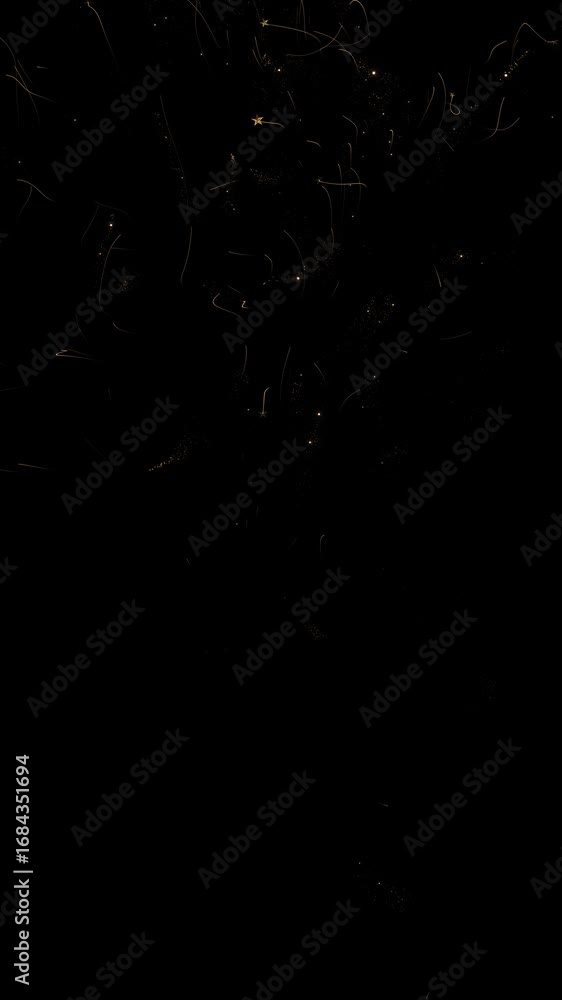Aufkleber sparkling golden star stream magical flowing effect particle glow creating fantasy . for luxury prom