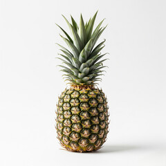 Fototapeta premium Fresh Ripe Pineapple on White Background – Tropical Fruit Photography