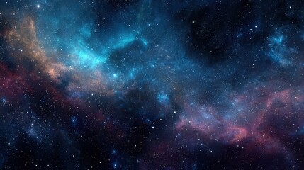 Obraz premium Colorful nebulas and stars fill the vast expanse of outer space, capturing the beauty and mystery of the universe in stunning cosmic imagery