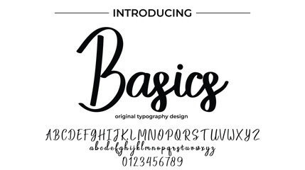 Basics - Elegant Script Font for Smooth Handwritten Design and Creative Typography