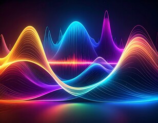 Abstract colorful wave patterns