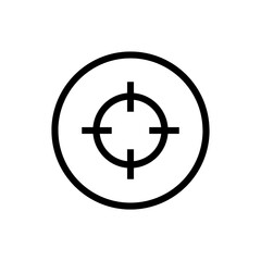 Vector Calibration Icon – Target Aim Symbol, Precision Adjustment Graphic for Measurement, Alignment, and Technology Design