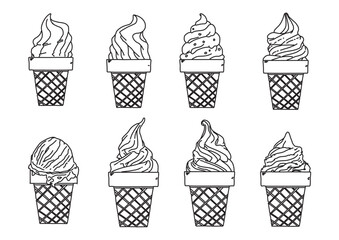 set of ice cream