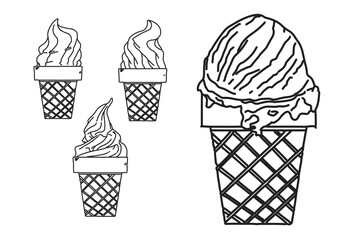 ice cream lineart