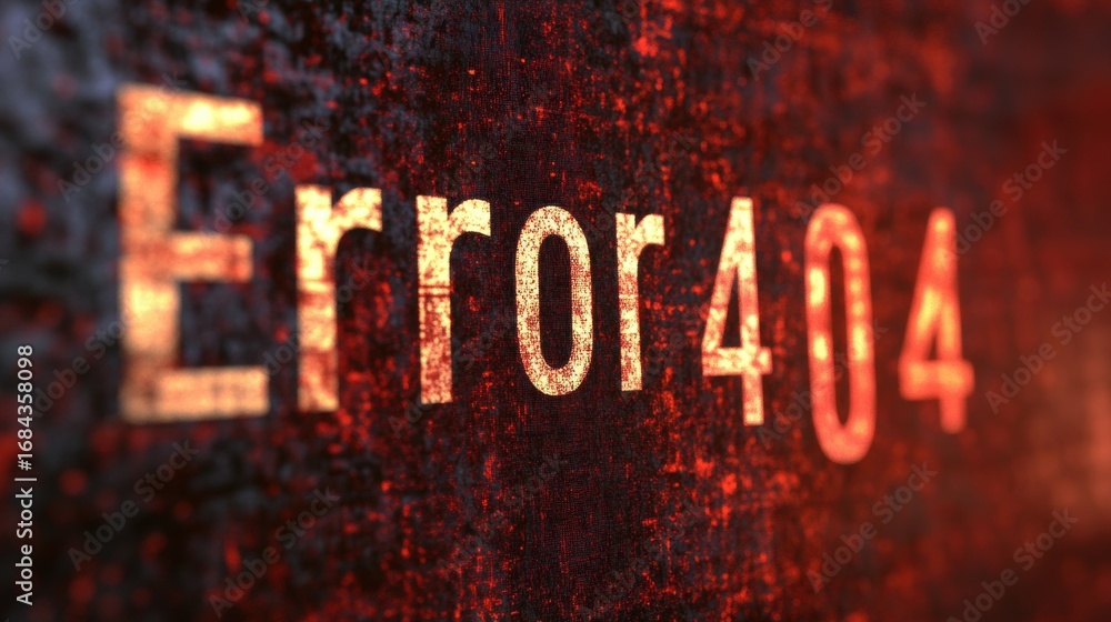 Fototapete error 404 displayed on a textured background indicating a missing webpage