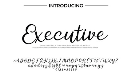 Executive - Elegant Script Font for Smooth Handwritten Design and Creative Typography