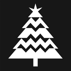 Fototapeta premium Modern Christmas Tree Design a Festive Season Icon Simple Yet Stylish Symbol for Holiday Greetings and Decorations Winter Theme