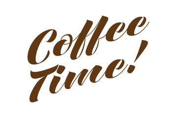 Coffee Time - コーヒーをゆっくり楽しんでいる、Coffee Time（コーヒー時間）をイメージしたロゴマーク
