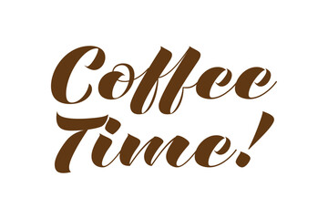 Coffee Time - コーヒーをゆっくり楽しんでいる、Coffee Time（コーヒー時間）をイメージしたロゴマーク
