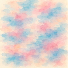Pastel Pink and Blue Watercolor Cloud Texture Background
