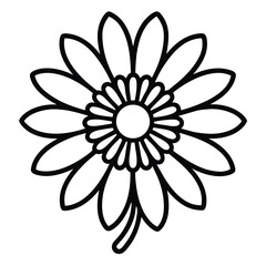 daisy flower outline icon