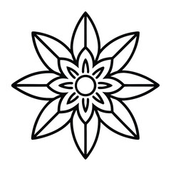 edelweiss flower outline icon