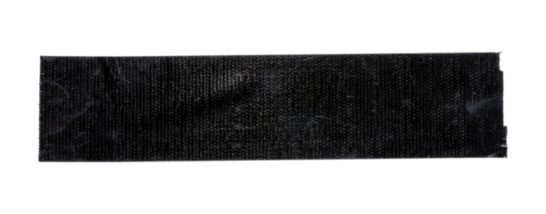 black torn wrinkled tape isolated transparent png background,Design template or mockup.design element,black and white