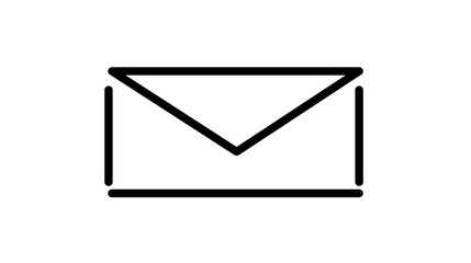 Sending messages digital communication email icon minimalistic design flat style conceptual...
