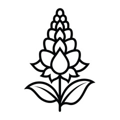 foxglove flower outline icon © Gobinda