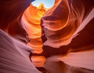 Upper Antelope Canyon (also known as The Crack) on Navajo land east of Page, Arizona,