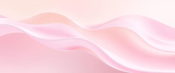 Abstract Soft Pink and Peach Waves Background