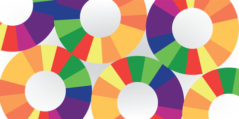 Obraz premium 3 6 12 Colour wheel image. Clipart image