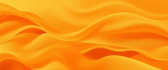 Obraz premium Smooth Orange Abstract Waves with Gradient and Soft Shadows