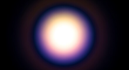 Obraz premium Radiant glow emanating from a central sphere, showcasing a blend of warmth and mystery in a darkened space abstract art