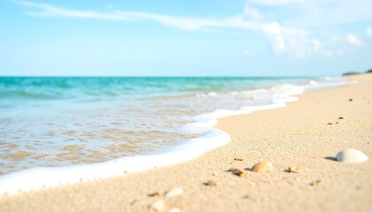 Fototapeta premium Beach waves and shore