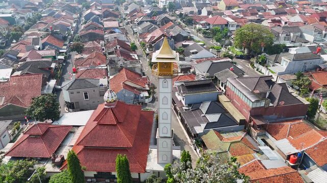 Mosque Minaret and Urban Landscape.