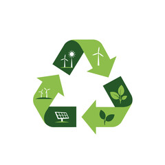 Obraz premium A Green Future: Embracing Sustainable Energy and Environmental Conservation