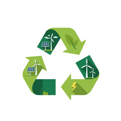 Obraz premium Sustainable Living: A Symbol of Renewable Energy and Eco-Friendly Practices