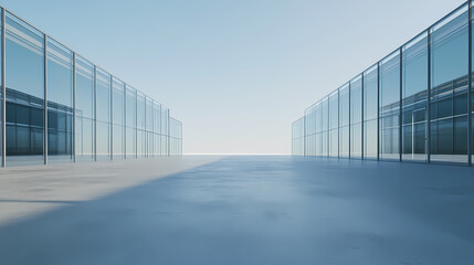 Obraz premium Modern Glass Office Building Facade