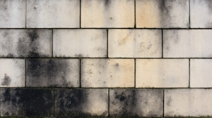 Fototapeta premium Weathered stone wall with varying shades of gray and black, showcasing texture and age in an outdoor setting